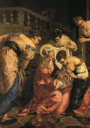 TINTORETTO, Jacopo The Birth of John the Baptist, detail ar china oil painting reproduction